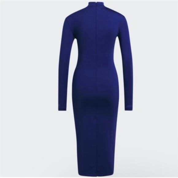 Adidas x Ivy Park Park Trails Collection Spandex Dress Long Sleeve Midi Purple M - Picture 2 of 15
